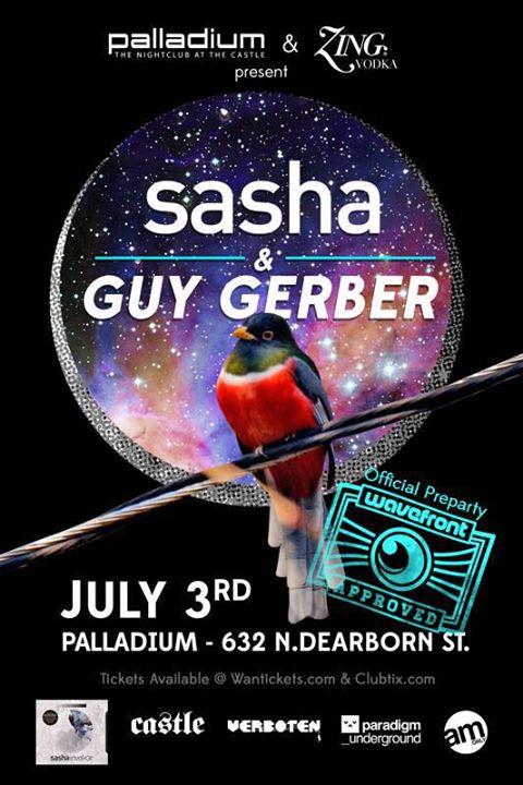 Sasha & Guy Gerber @ Palladium Nightclub 7.3.13 Wavefront Official Pre-Party