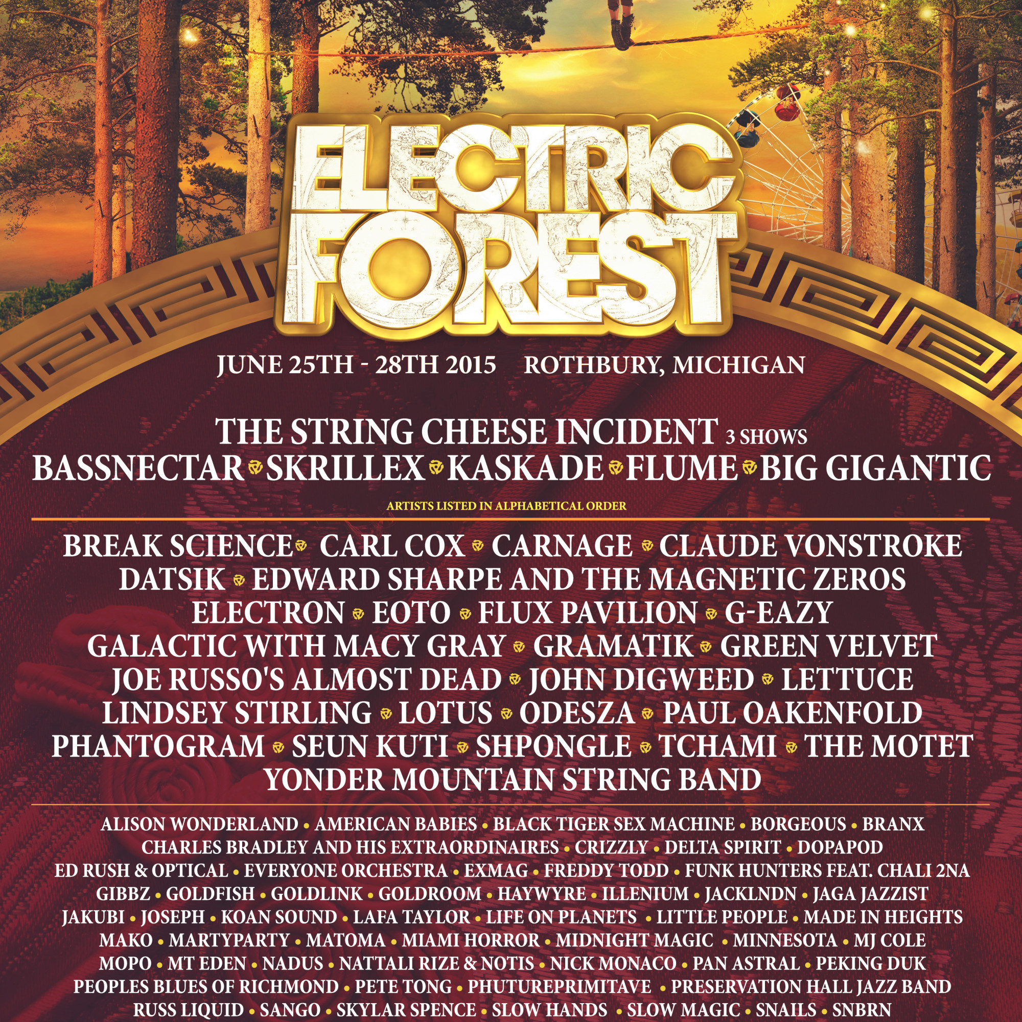 Electric Forest 2015 Lineup Rlease | WhySoChi