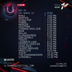 ultra live day2 schedule